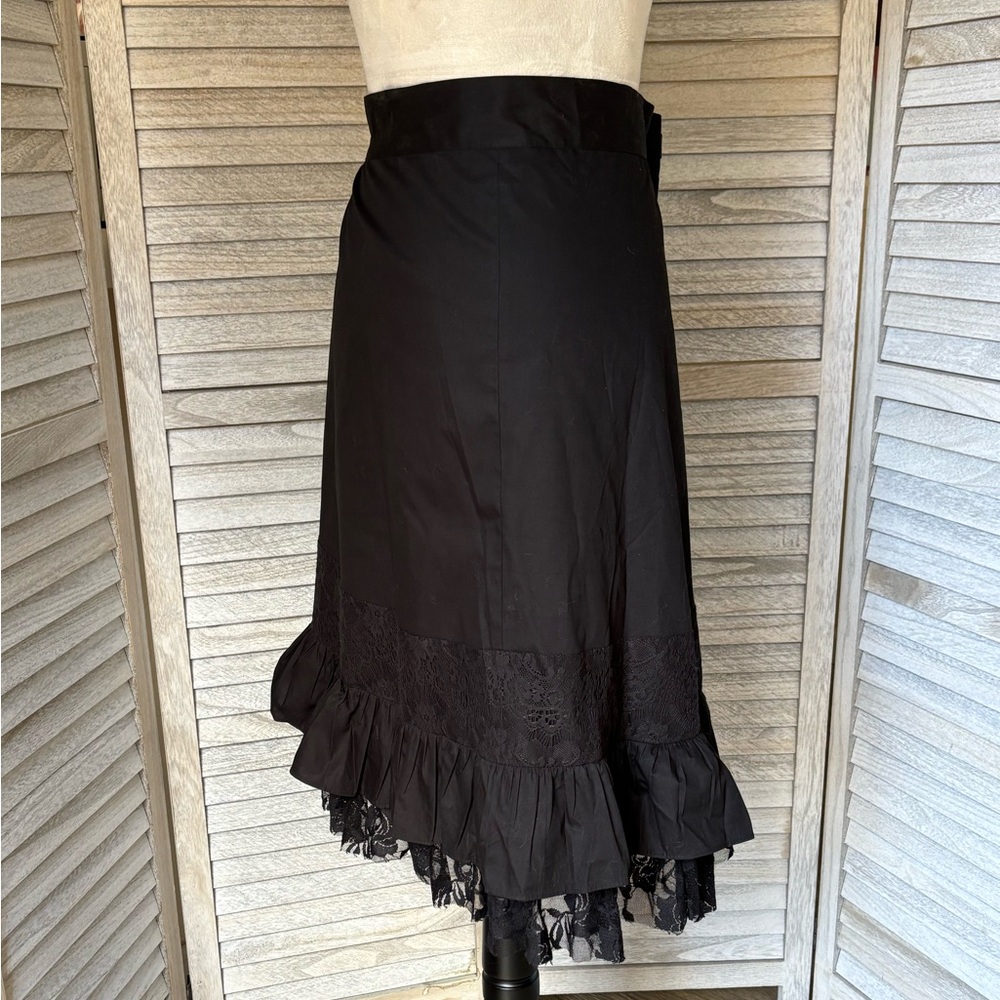 Gothic Steampunk Style Black Skirt Women’s SZ 2X, w/Lace, Ruffled Trim, Buckles - Picture 3 of 16